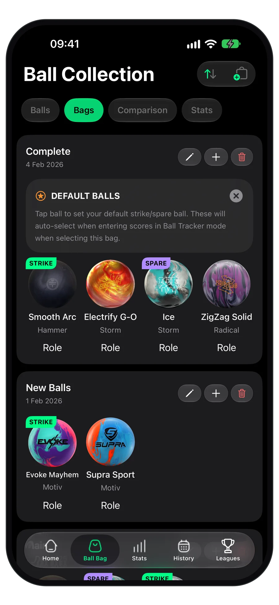 Organise into ball bags