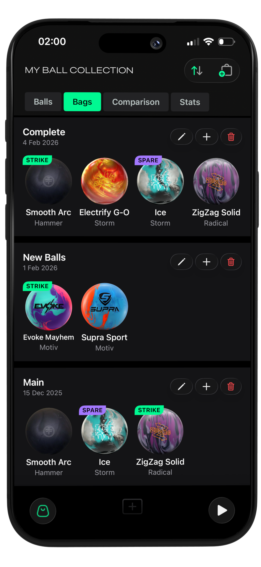 Organise into ball bags