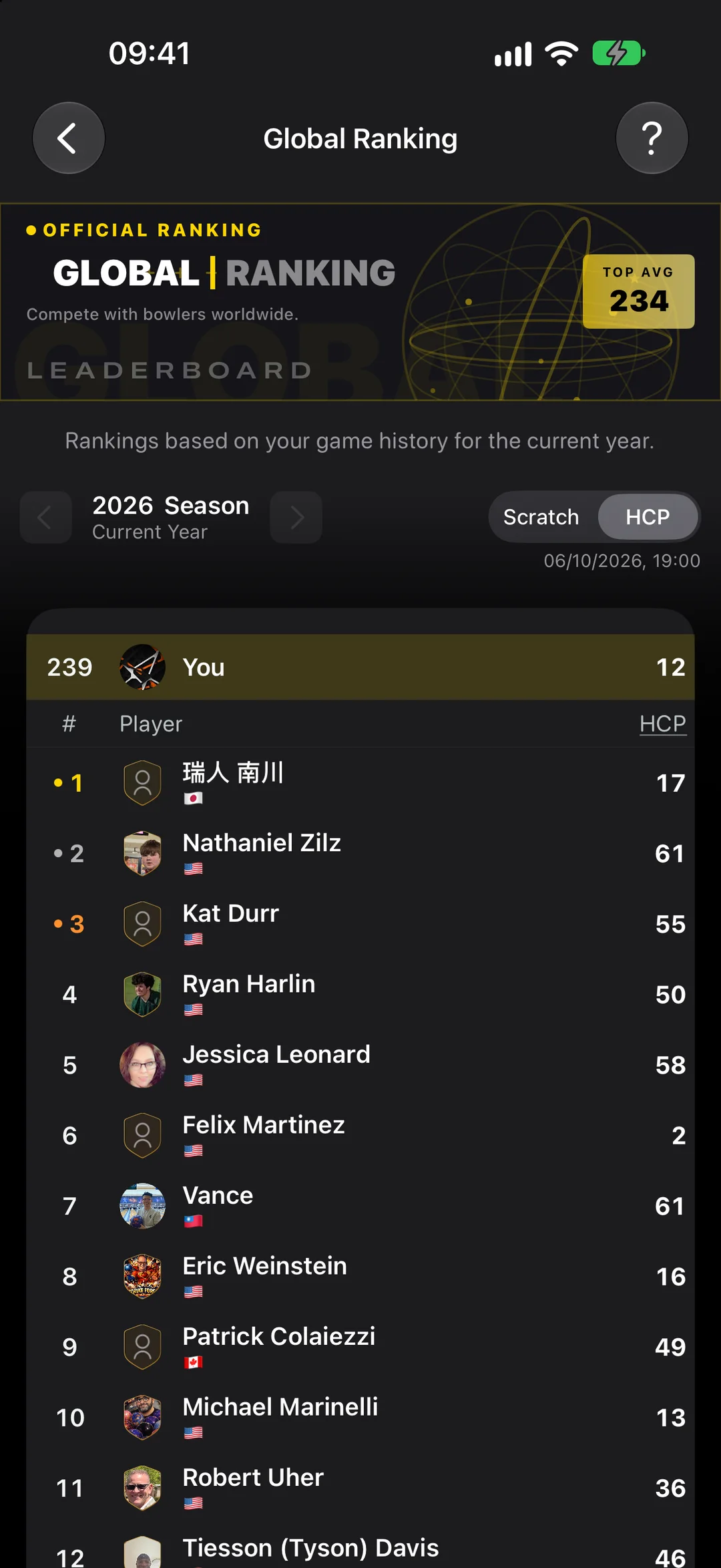 Global ranking leaderboard in StrikeMaster